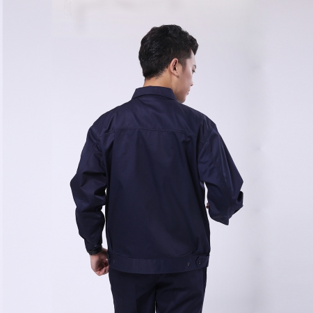 深藍滌棉紗卡房產(chǎn)工作服AC070-FC