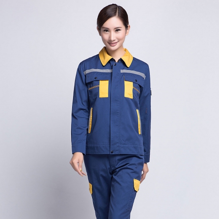 蟹青拼黃色廠(chǎng)服AC09-2