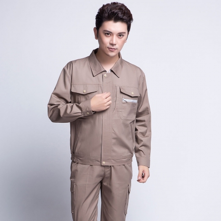 卡其色春秋長(cháng)袖工作服AC12-5