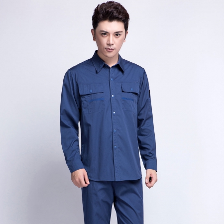 蟹青色夏季長(cháng)袖工作服AC10-1