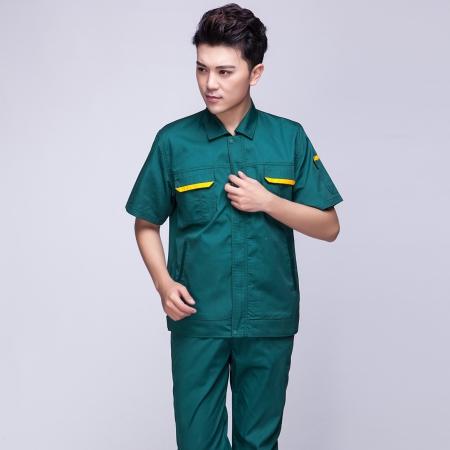 墨綠色夏季工作服AD01-2-XJ