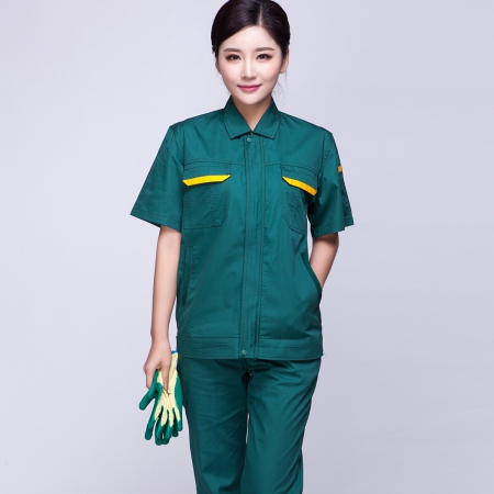 墨綠色夏季工作服AD01-2-XJ