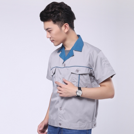 銀灰色夏季工作服AD065-XJ