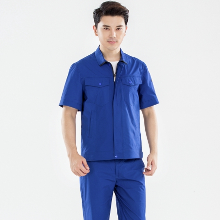 藍色拉鏈款式蘇州工作服AD16-4-XJ