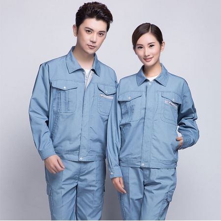藍色春秋長(cháng)款工作服AC12-3