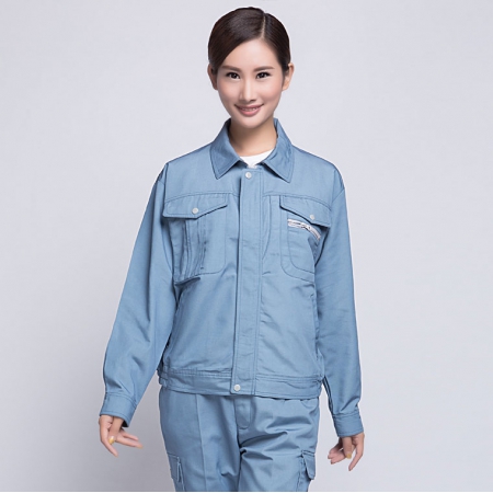 藍色春秋長(cháng)款工作服AC12-3